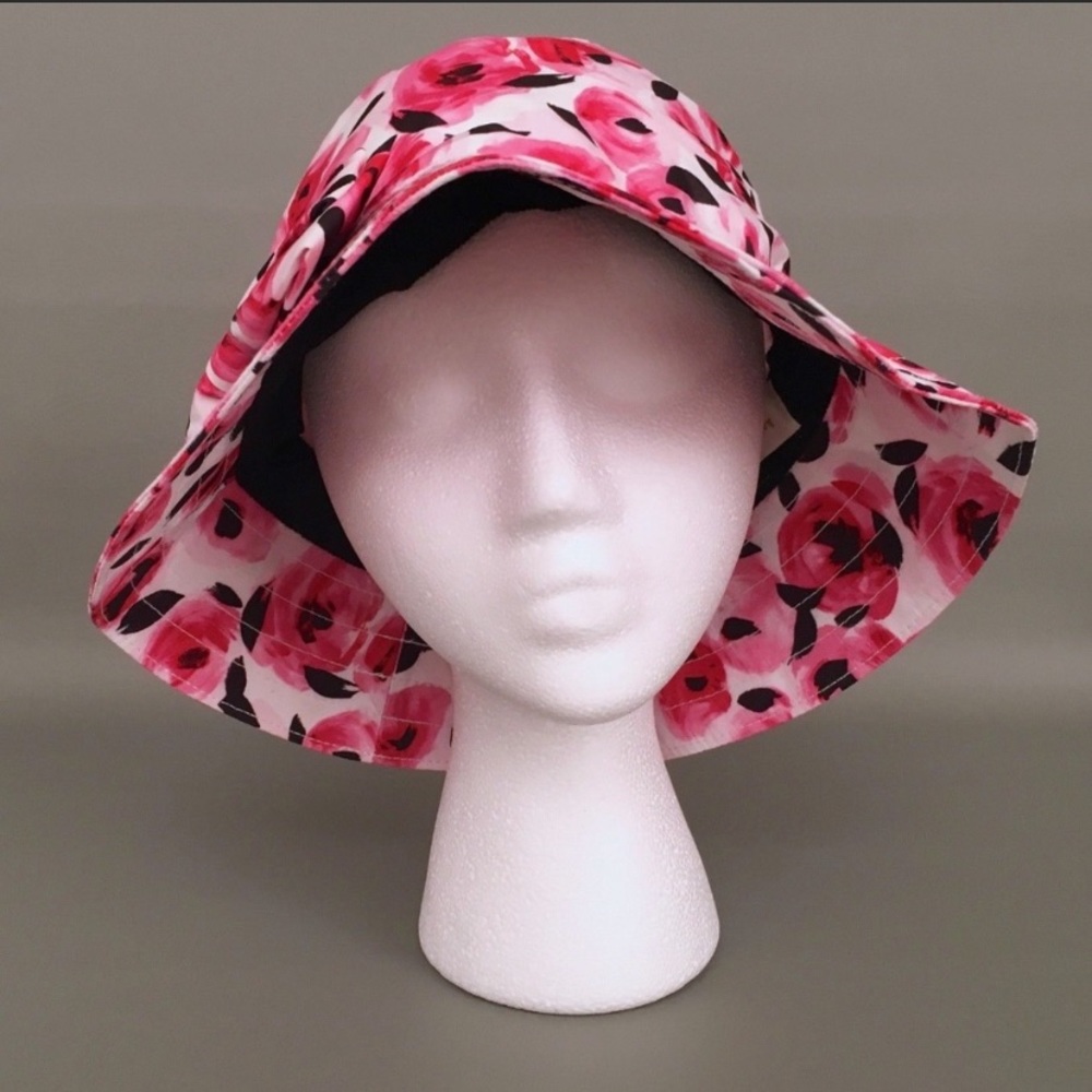 Kate Spade NY Bay of Roses Pink and White Hat